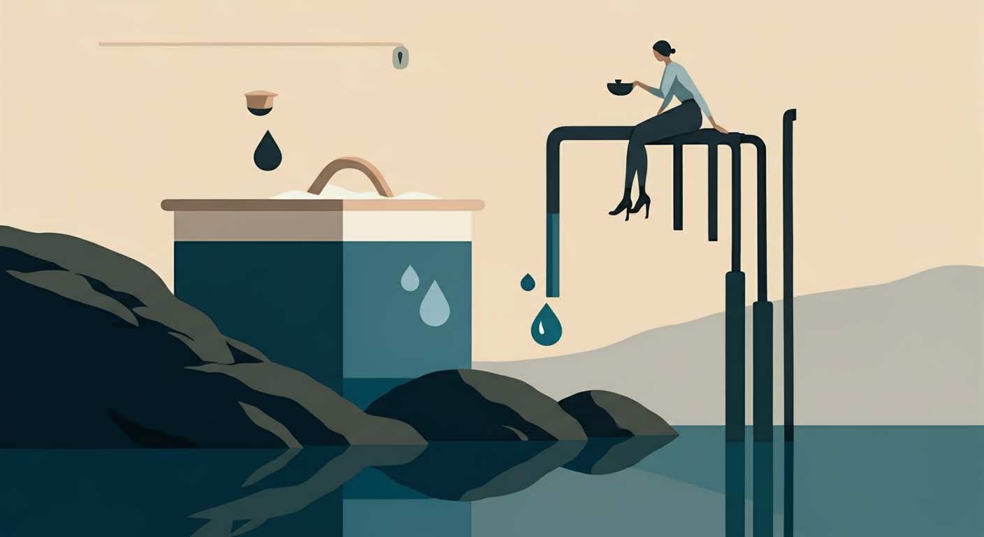 =Éponge naturelle saturée d'eau, une métaphore visuelle de la rétention d'eau et de la sensation de lourdeur.