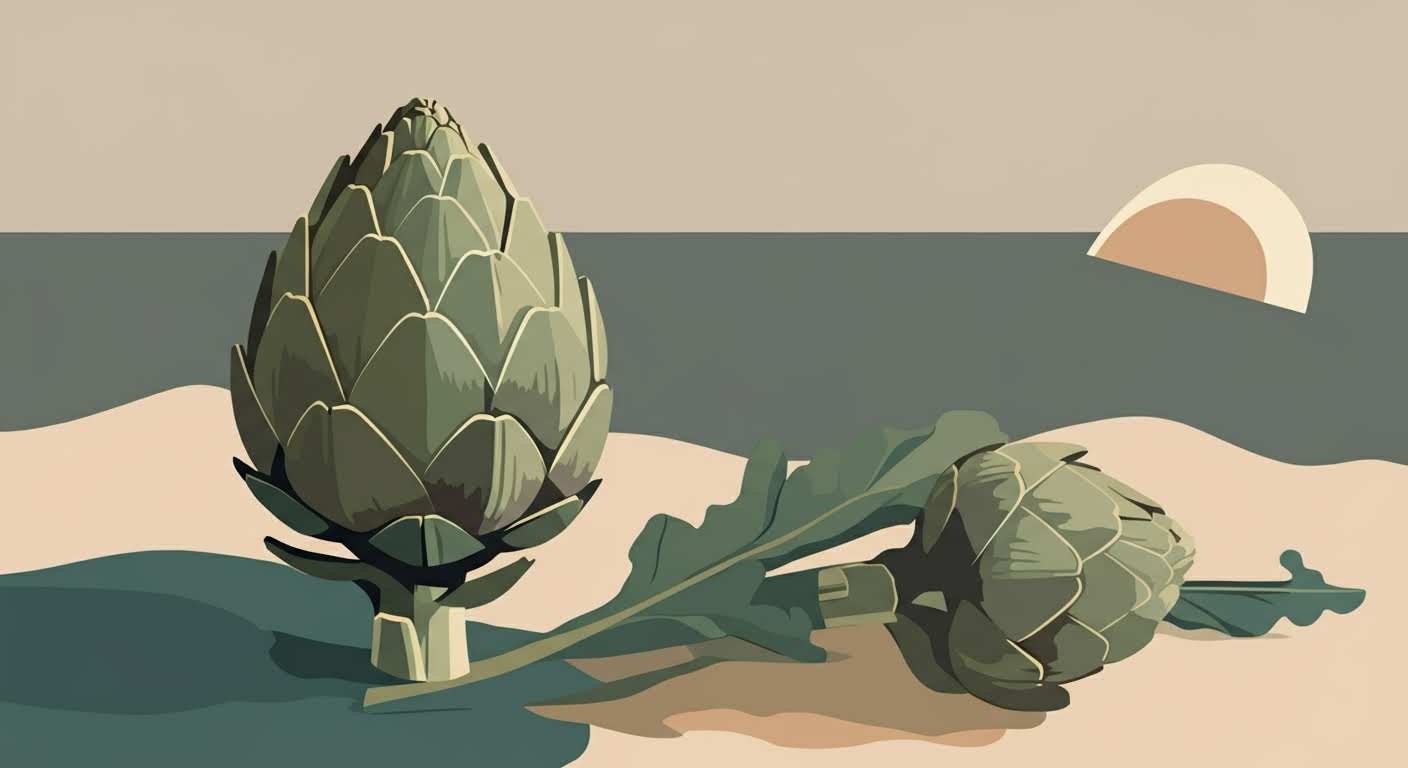 =Un artichaut frais et entier, symbolisant ses bienfaits pour la santé, la détox et la digestion.