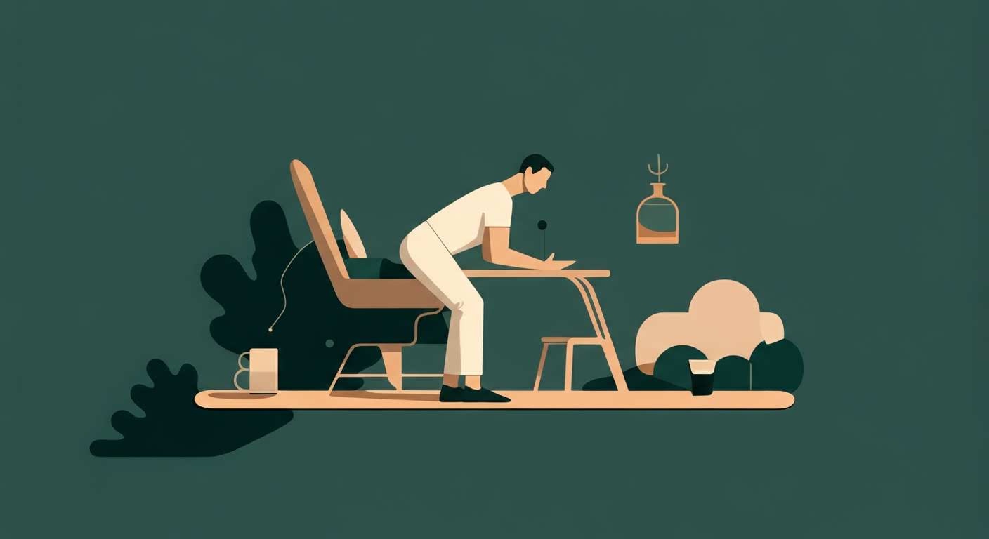 Un mètre ruban de couturière noué, symbolisant le blocage de la perte de poids causé par le stress.