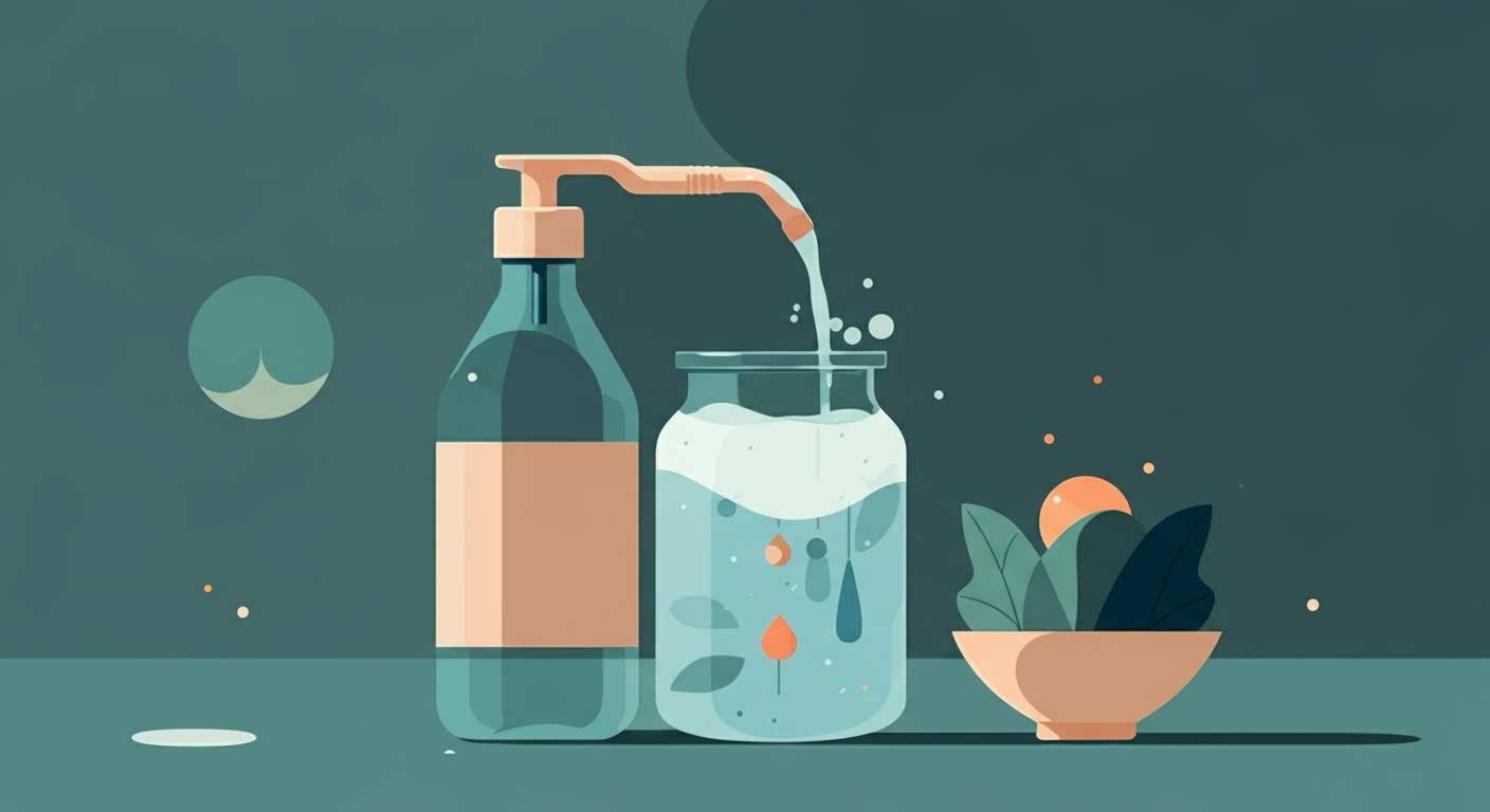 Un verre d'eau pure sur un fond neutre, symbolisant l'importance de l'hydratation pour le bien-être.