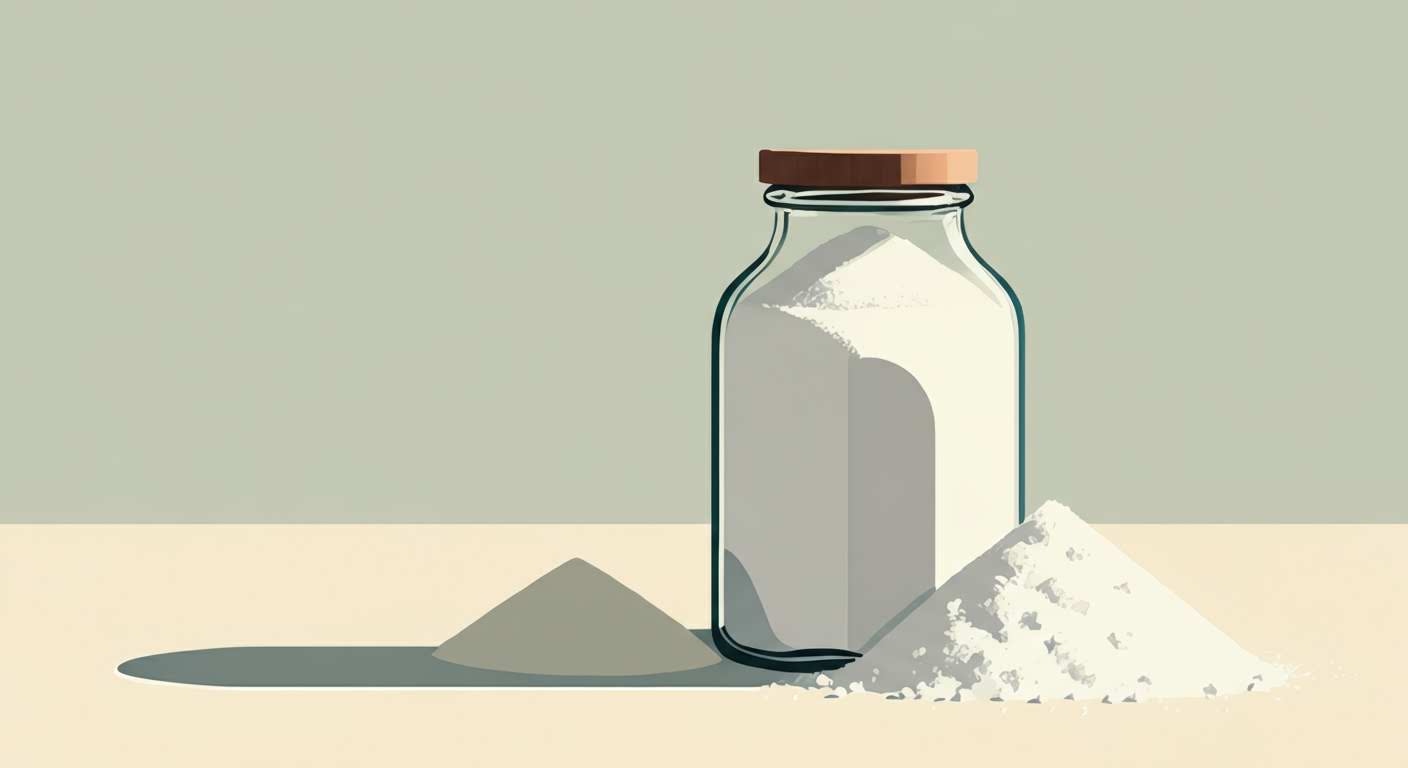 Composition conceptuelle avec du sel, du sucre et un verre d'eau, illustrant le lien avec la rétention d'eau.