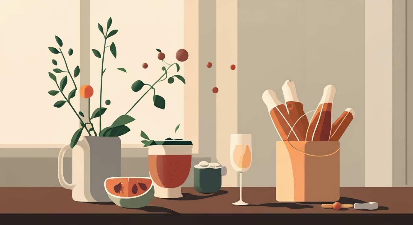 Légumes frais et colorés recouvrant une calculatrice, pour une alimentation sans compter les calories.