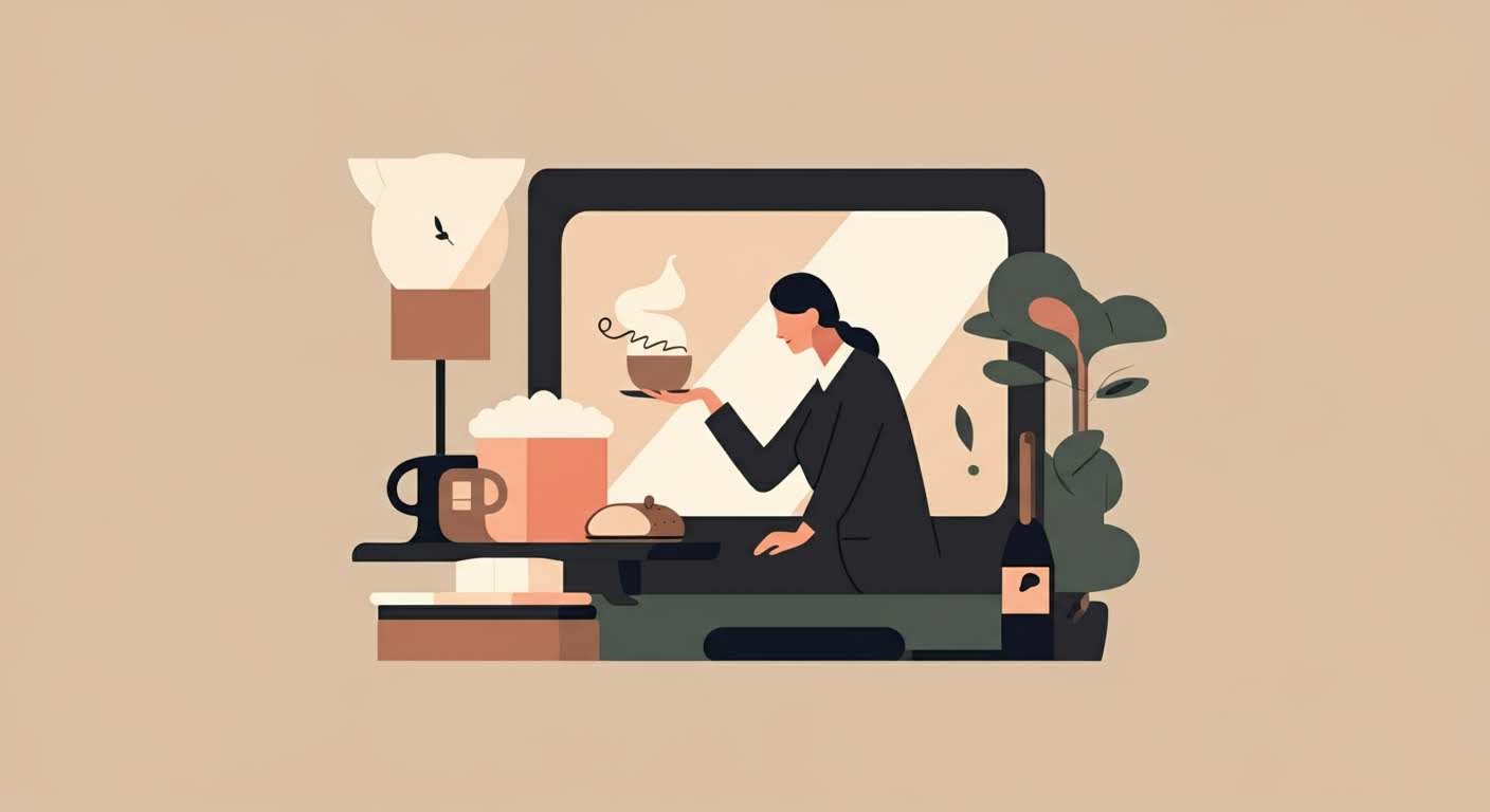 Une composition minimaliste illustrant le choix entre des cubes de sucre et une fraise pour gérer les envies de sucre.