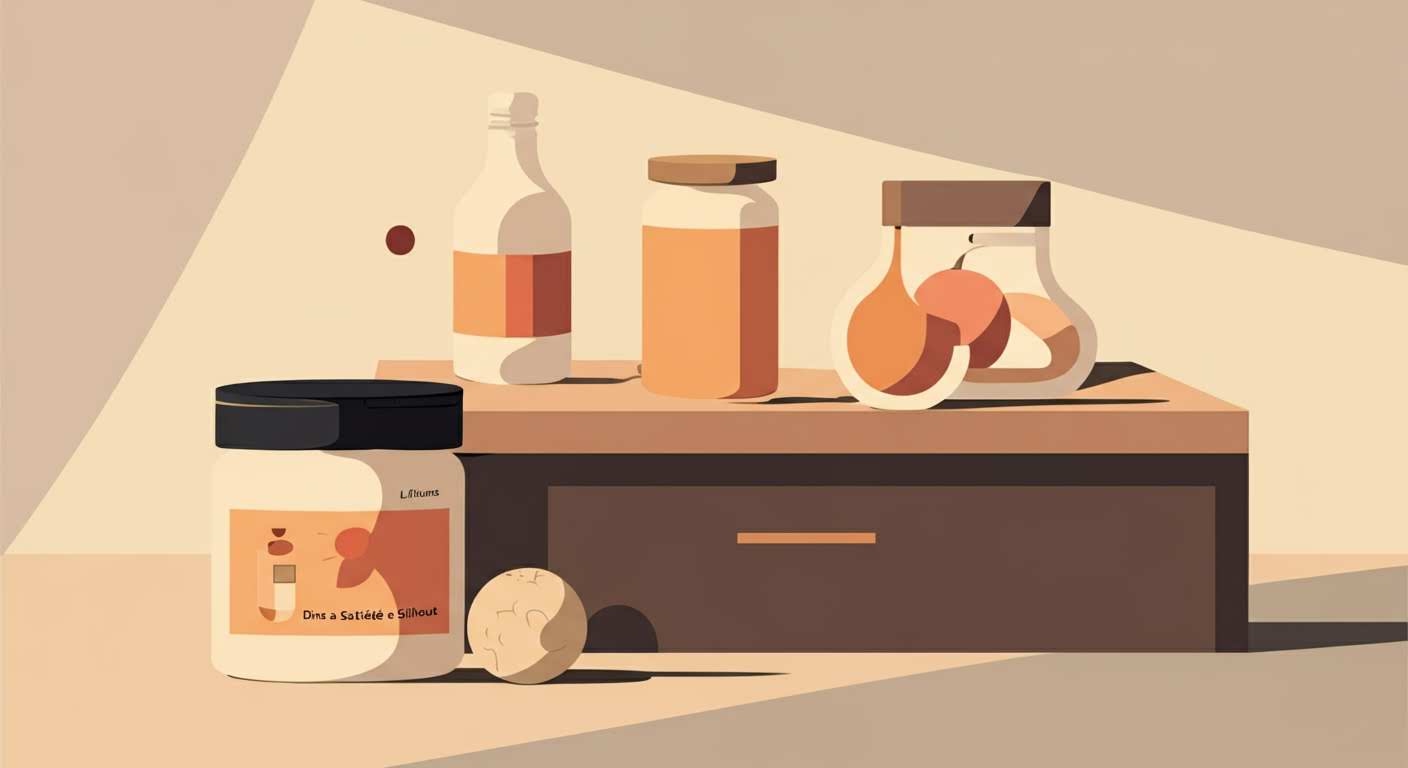 Un bol de nourriture riche en protéines à côté d'un mètre ruban, illustrant satiété et silhouette.