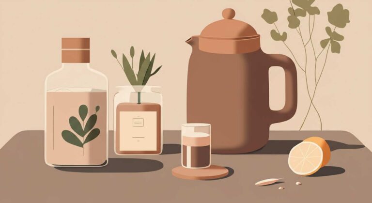 Routine visage bio matin et soir avec des produits naturels pour le jour et la nuit.