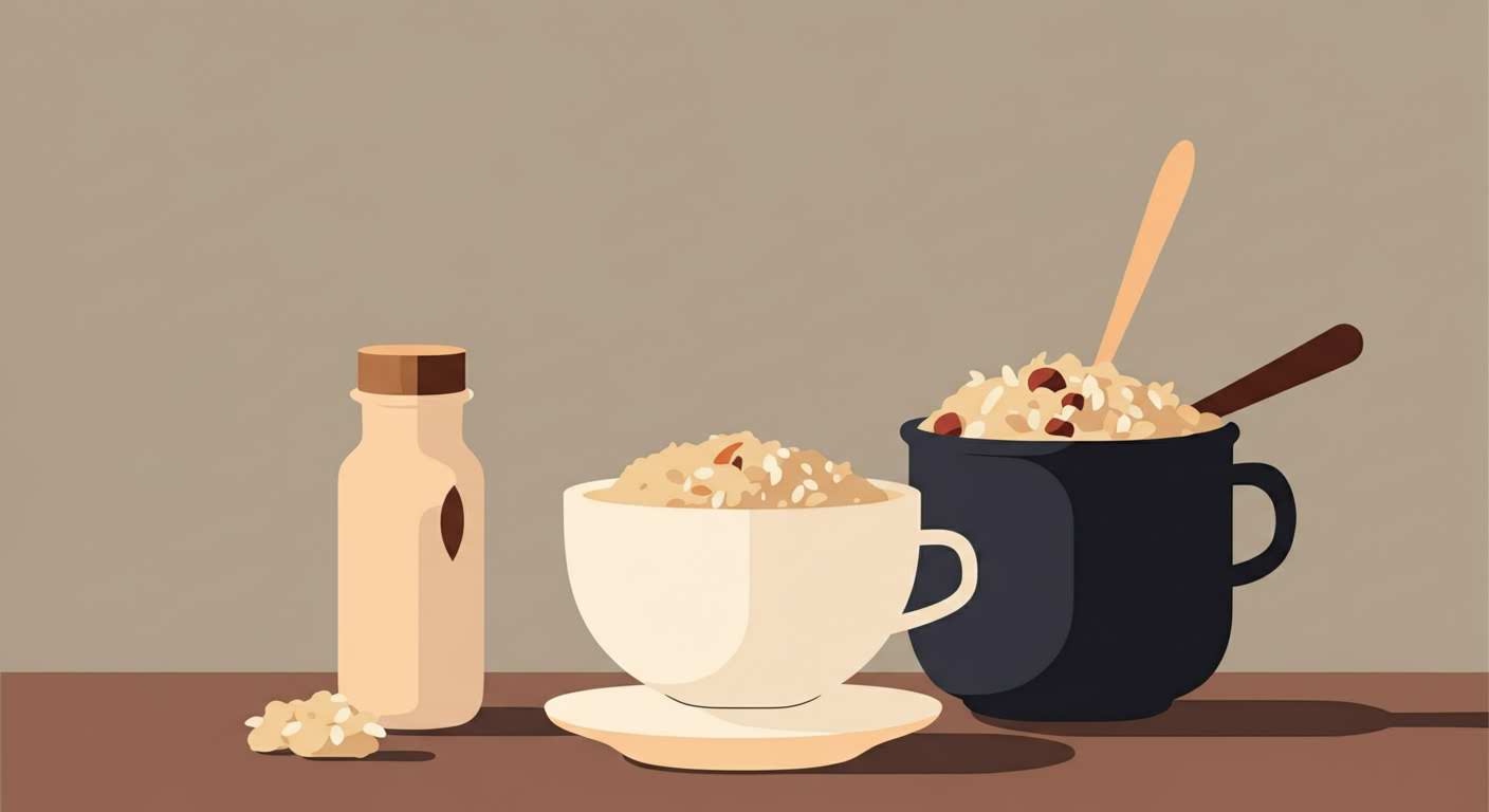Bol de porridge protéiné appétissant garni de fruits rouges frais et d'amandes, pour un petit-déjeuner sain et rassasiant.