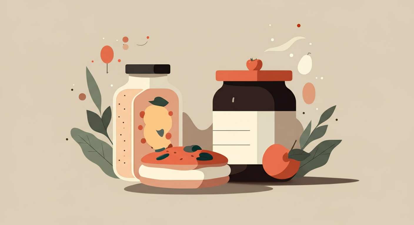 Illustration minimaliste liée au thème : =comment gérer les compulsions alimentaires liées au stress.