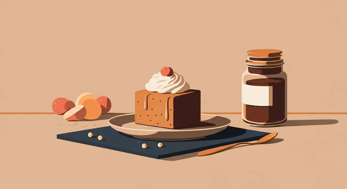 Un carré de chocolat noir sur une assiette, symbolisant une envie de sucre avant les règles de manière sobre et élégante.
