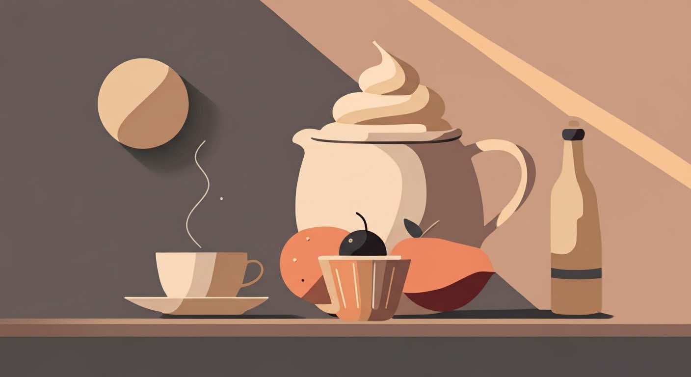Un bol de fruits et d'avoine à côté d'une pile de sucre, symbolisant le choix d'éviter les repas trop sucrés.
