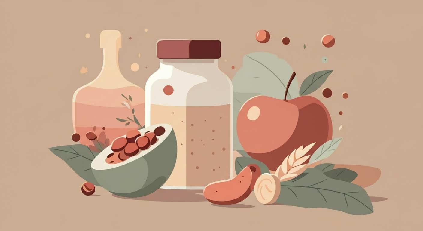 Assortiment d'aliments sains pour une alimentation équilibrée à la ménopause, incluant saumon, légumes et avocat.