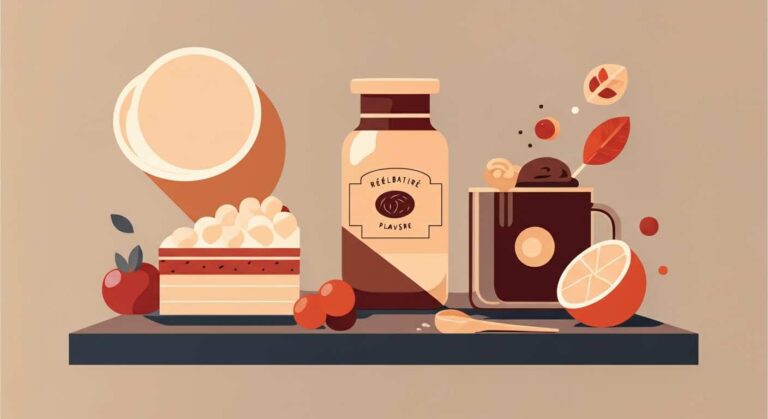 Plat gourmand et coloré illustrant le rééquilibrage alimentaire avec plaisir, vu de dessus.