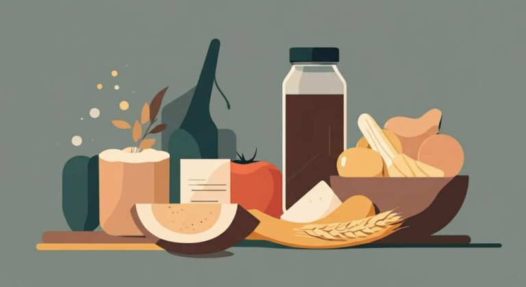 Le trio minceur : une assiette saine, un haltère et un verre d'eau symbolisant alimentation, protéines et activité physique.